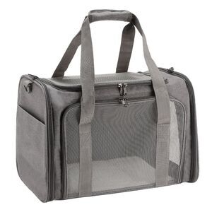 Collapsible Soft Travel TSA Approved Pet Carrier Gray